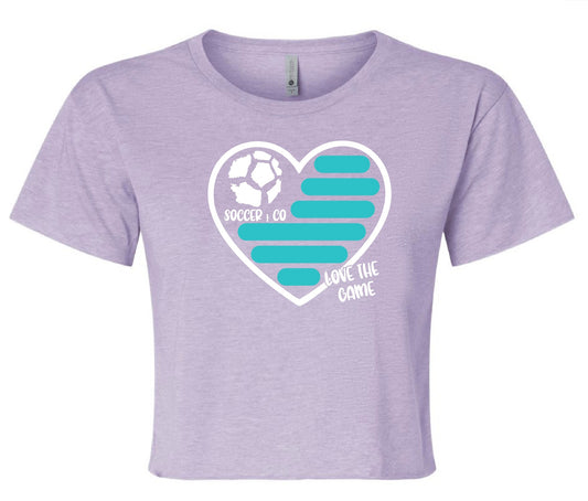 Lavender Crop Top Soccer Shirt
