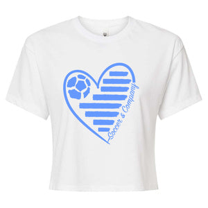 White Crop Top- Soccer & Co Tee
